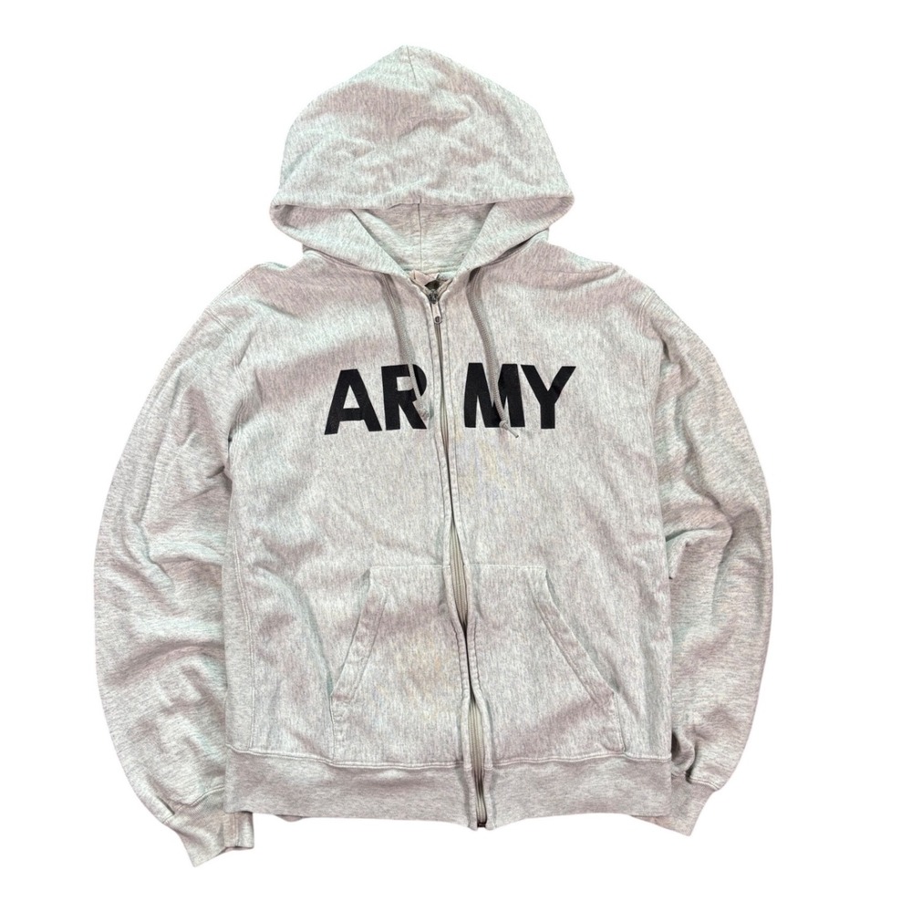 Vintage 00's US Army Spellout Zip Up Hoodie Size XL